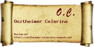 Osztheimer Celerina névjegykártya